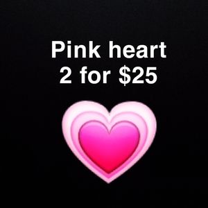 2 for $25 pink heart